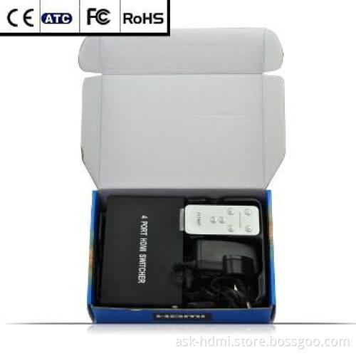 Audio video switcher box 4 input 1 output